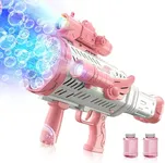 Bubble Machine Gun, Automatic Bubble Gun with Bubble Solution for Kids 3 4 5 6 7 8 9 10 11 12 Year Old, Bubble Maker for Summer Kids Outdoor Toys Birthday Wedding Party