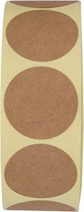 Camp Galaxy 1 Inch Natural Brown Kraft Stickers (1000 Total) - Round Blank Stickers for Store Owners, Crafts, Organizing, Jar and Canning Labels, Price Tags,