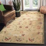 DORNIER RUGS Embossed Carved Handmade Export Quality Tuffted Pure Woollen Thick Geometrical Carpet for Living Room Bedroom Size 4 x 6 feet (120X180 Cm Multi