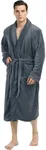 NY Threads Mens Robe, Luxury Plush