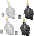 Sunnydaze Grinning Skull Glass Tabl