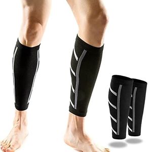 Manches à Compression de Mollet Chaussettes Contention pour Jambes Bas de contention des mollets Respirant Antidérapant Support de Mollets pour la course le sport l'avion la randonnée le marathon