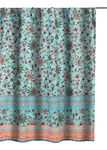 Barefoot Bungalow Audrey Microfiber Fashion Shower Curtain, 72 x 72-inch, Turquoise