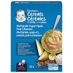 GERBER CEREAL Wheat with Yogourt & Apple Pear Banana, Cereal, 8+ months, 227 g, 6 Pack - PACKAGING MAY VARY