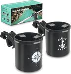 Boat Cup Holder, Marine for Boat Owners, No-Drill Install on Bimini Top Rail or Pole, Universal Boat Accessories for Men, Drink Holder for Pontoon, Jet Ski, Seadoo