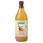 Eat Wholesome Organic Raw Apple Fire Cider Vinegar with The Mother Glass Bottle in Box, Turmeric and Cinnamon, 1L