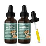 BUDDY'S BEST Twin Pack Anti-Inflammatory for Dogs - All-Natural Joint Pain Relief with Flaxseed, Hemp, Ginger & Turmeric Oils, Soothing Formula, 50ml