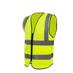 Reflective Vests, Safety Vest, High Visibility Reflective Strips, Hi Vis Yellow Multi-Pockets and Front Zipper for Men & Women Work, Cycling, Runner, Volunteer, Road Construction, Universal Size