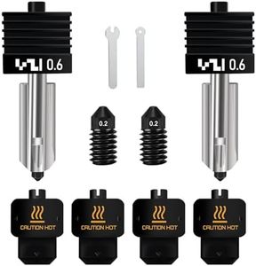 HIKUDIY 2PCS 0.6mm Hotend for Bambu Lab H2S/H2D/H2D Laster Full Combo/H2D AMS Combo/A1/A1 Mini, Extruder Print Head Quick Swap Hot End Design with Extra 2PCS Silicone Cover Sock Hardened Steel Nozzle