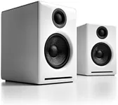 Audioengine A2+ Wireless Bluetooth Computer Speakers - 60W Music System for Home, Studio, Gaming (White, Pair)