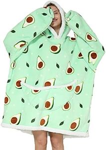 XMLMRY Blanket Hoodie,Wearable Blanket,Sweatshirt Blanket,Oversized Hoodie,Comfy Blanket Sweatshirt,Sweater Blanket,Sherpa Cozy Giant Hoodie Blankets For Women Men Adults Kids (Avocado, Adult)
