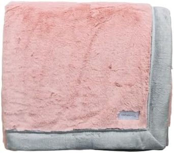 SARANONI Oversized Super Soft Comfy Lush Adult Extra Large Blanket, (Light Pink/Gray, 60" x 80")
