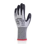 Donfri Cut Resistant Gloves High Performance Level 5 Protection Safety Work Gloves for Men Comfortable PU Coated Palm Cut Proof Gloves Gardening Food Grade Non-slip Machine Washable (L, 1)