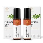 Herb Tantra Migraine Go Roll On For Relief From Migraine & General Head Aches |Contains Eucalyptus and Peppermint Oil | 100% Pure and Natural | Easy to Use | Relaxing| 9 ml Pack Of 2