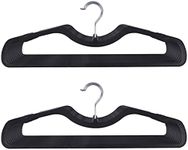 Higher Hangers Premium Black Plastic Hangers, Slimline Space Saving Hangers for Clothes, Closet Organizer for College Dorms, RVs & More, Creates Closet Space, Reduces Wrinkles & Clutter, 120-Pack
