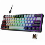 AULA 60 Percent Wired Mechanical Gaming Keyboard, 29 RGB Backlit Custom Hot Swappable Keyboard, Brown Switch 60% Mini Small Compact Keyboard for PC/Mac/Laptop/Wins —— (Wired Version)