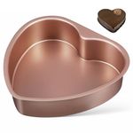 Kichvoe 1 Set Heart Cake Tin: Heart Shaped Cake Tin Pan with Removable Bottom 8inch Aluminum Non-Stick Baking Pan Cheesecake Pan Chiffon Cake Mold for Oven Baking Valentines Day