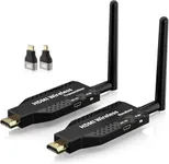 iPazzPort Wireless HDMI Transmitter and Receiver, 165ft Range, Plug and Play, Support 2.4/5GHz 1080P HD Extender Adapter Streaming Audio Video from Laptops, PC, TV Box, Cameras to TVs/Projectors.