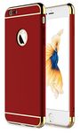 iPhone 6s Case,iPhone 6 Case,RORSOU 3 in 1 Ultra Thin and Slim Hard Case Coated Non Slip Matte Surface with Electroplate Frame for Apple iPhone 6 (4.7") and iPhone 6S (4.7") - Red and Gold