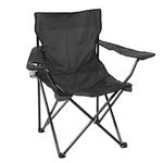 PRECHANA Nylon Camping Folding Chair Outdoor Garden,Picnic,Travelling,Lawn,Patio Outdoor Collapsible Chairs With Carrying Bag(Black)