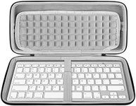 Geekria Hard Shell Keyboard Case, Compatible with OMOTON Ultra-Slim Bluetooth, Arteck Ultra-Slim Bluetooth, 2.4G Wireless, PINKCAT Multi-Device Keyboard Travel Carrying Bag (Dark Grey)