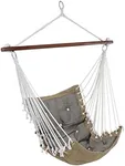 Sunnydaze Tufted Victorian Large Hanging Hammock Chair - Sturdy 300 Pound Capacity - Gray