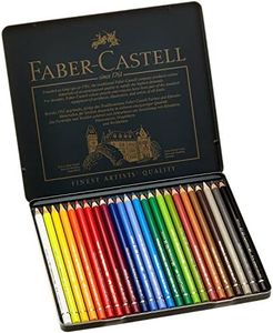 Faber-Castell 24 Piece Polychromous Colored Pencil Set in Metal Tin