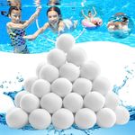 DazSpirit 1300g Pool Filter Balls, Professional Filter Balls for Sand Filter Systems, Replaces 46Kg Filtersand Quartz Sand, Suitable for Pool Filter Swimming Pool Filter System, Pool Accessories