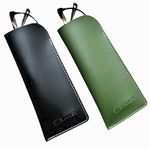 GIMNER Leather Spectacles Case | Soft PU Leather Sunglasses Case | Leather Eyeglass Case | Glasses Pouch Travel Glasses Pouch For Men & Women [ Pack Of 2 pcs ] (Black & Green)