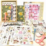 1826 Pcs Vintage Aesthetic Scrapbooking Supplies, Junk Journal Kits with Washi Stickers, Scrapbook Paper, Washi Tape, Notebook - Art Craft Stationery Set for Adult Teen Girl Journaling Starter