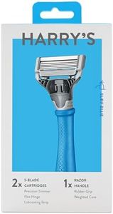 Harry's Original Razors for Men - Two 5-Blade Cartridges and 1 Razor Handle - German Engineered - Surf Blue Edition