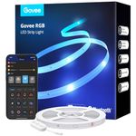 Govee 32.8ft LED Strip Lights, Bluetooth RGB LED Lights with App Control, 64 Scenes and Music Sync LED Strip Lighting for Halloween, Bedroom, Living Room, Kitchen, Party, ETL Listed Adapter