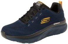 Skechers Men's 232362 NVYL Sneaker, Navy Engineered Mesh/Yellow Trim, 7 UK
