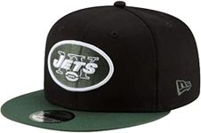 New Era NFL 59FIFTY 2-Tone Authentic Collection Fitted On Field Game Cap Hat (7, New York Jets Black)