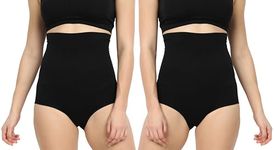 Flenzy Women's Spandex & Nylon High Waist Shapwear (SFH047_BK_BK_30 to 36)