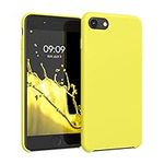 kwmobile Case Compatible with Apple iPhone SE (2022) / iPhone SE (2020) / iPhone 8 / iPhone 7 Case - TPU Silicone Phone Cover with Soft Finish - Neon Yellow