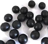 Likedsoar Rubber Ball Paintball .68 Caliber Reusable Training Soft Paintballs Practice Paintballs, 120 PCS, Black