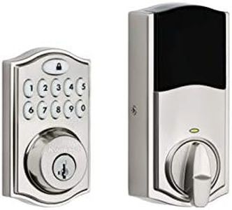 Kwikset 914 Traditional Keypad SmartCode Electronic Deadbolt Smart Lock Featuring SmartKey Security and ZigBee Technology in Satin Nickel