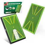 IMAYCC Golf Mat 2Pics Replaceable Hitting Practice Mat with Antislip Rubber Base for Analysing Swing Path Training Indoor Outdoor,Nice Gift for Golf Beginners,Adult and Children