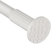 ZOCONE Tension Curtain Rod 51-168 In (4.25-14 Ft), Extra Long Outdoor Curtain Rod for Patio, Shower Curtain Rod No Drilling for Bathroom Windows, Heavy Duty Garland Tension Rod Renter Friendly, White