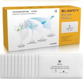 12-Pack P2 Dust Replacement Filter for 2818 Facepiece – Melt-Blown Non-Woven Fabric, Multi-Layer Design, ≥95% Filtration Efficiency, White
