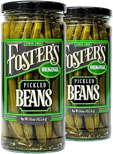 Fosters Pickled Green Beans- Original- 16oz (2 Pack) - Pickled Green Beans in a Jar - Traditional Pickled Vegetables Recipe for 30 years - Gluten Free- Fat Free - Preservative Free - Pickled Beans