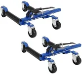 GarveeTech Car Wheel Dolly Jack Set, 1500LBS Capacity Mechanical Wheel Dolly with Steel Twin Rollers, Heavy Duty Rollers with Foot Pedal for Tire Auto Repair Moving - Set of 2