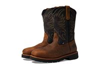 Thorogood Men's American Heritage 11" Square Toe Wellington Waterproof Leather Work Boots, Black Upper/Crazyhorse Bottom - 13 2E