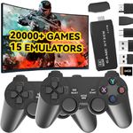 Retro Gaming Console, Game Stick with 20000+ Games - 64GB Plug & Play Video Games Console for TV 4K HDMI Output, Retro Game Console with 2.4Ghz Games Controllers for Family