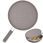 Frying Pan Splatter Guard, 11.81 Inch Silicone Grease Splatter Guard with Scald-Proof Handle, Pan Cover for Cooking to Stop Hot Oil Splatter Splatter Screen for Frying Pan