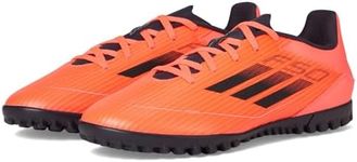 adidas Unisex F50 Club Turf Sneaker, Turbo/Aurora Black/Platin Metallic, 11 US Men