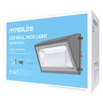 HYPERLITE 70W LED Wall Pack with Dusk-to-Dawn Photocell, Ideal Adjustable Security Lights Outdoor for Barn Yard Garage Shop Factory ETL Listed