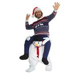 Morph Unisex Piggy Back Snowman Fancy Dress Piggyback Costume - With Stuff Your Own Legs