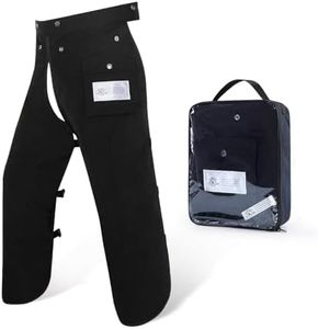 ZELARMAN Chainsaw Chaps Apron Wrap 8-Layer for Men/Women Loggers Forest Workers Protective Chain Saw Pants Adjustable, Black, Medium Size: 36"-38"